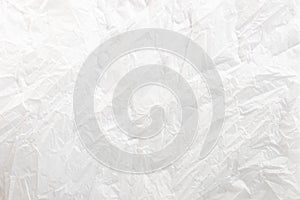 White crumpled paper texture background