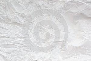 White crumpled paper texture background