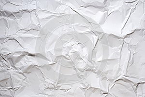 White crumpled paper texture background. White old creased and wrinkled paper abstract background. Grunge texture surface paper