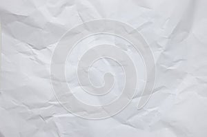 White crumpled paper textured background