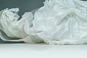 White crumpled paper