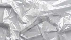 White Crumpled Plastic Texture Background