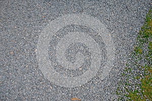 White crushed stones texture background. Gray rubble construction rock pebble pattern.