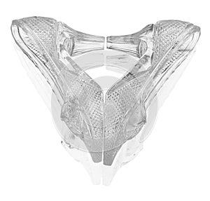 White crystal woman heart