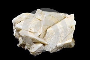 White crystals of feldspar