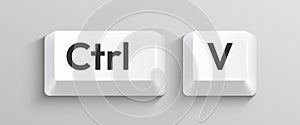 White Ctrl and C keyboard keys representing the copy command.