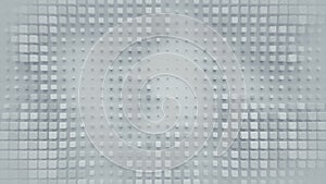 White cubes on a wall 3D render