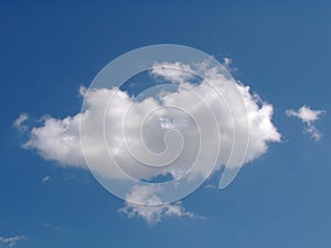 White Cumulus Clouds in Blue Sky