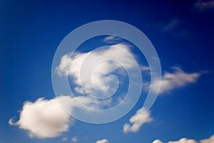 white cumulus spring clouds