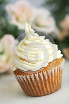 White cup cake