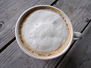 White cup of Cappuccino