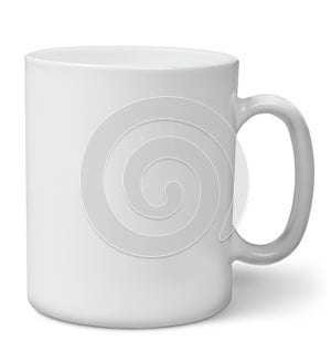 White Ceramic Coffee Cup Isolated on White