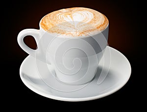 White cup coffee cappuccino, latte