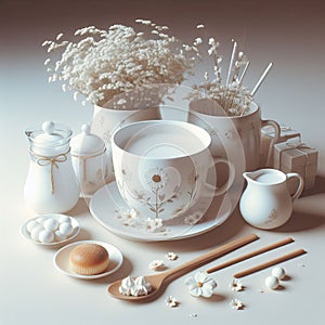 White cup, photorealistic