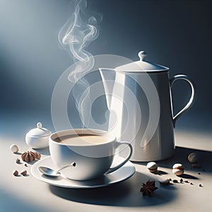 White cup, photorealistic vf