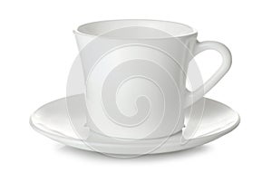 White cup and saucer