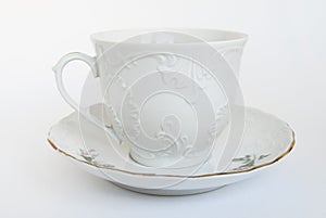 White cup and saucer