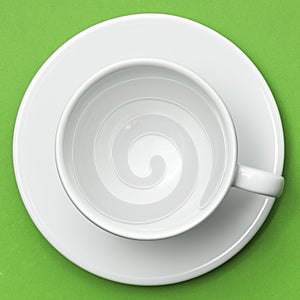 White cup and saucer photo