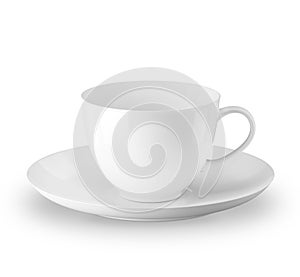 White cup and saucer