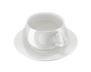 White cup on saucer