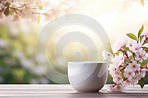 White Cup on Wooden Table