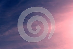 White curly clouds in a blue sky. Sky background .