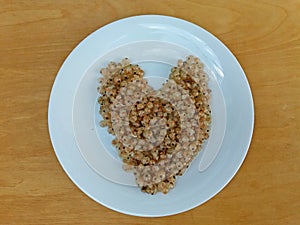 White currant in the heart shape