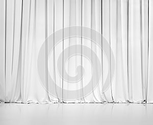 White curtain or drapes background