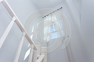 White curtain window in the house