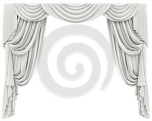 White Curtains Isolated