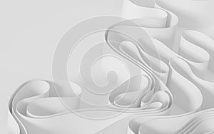 White curved paper, 3d rendering