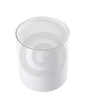 White cylindrical round tub