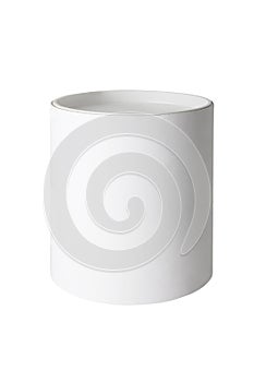 White cylindrical round tub