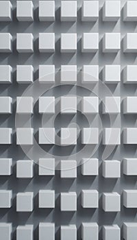 White 3D Cubes Geometric Pattern Background