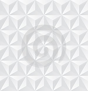 Abstract 3D white triangle seamless pattern, 3d triangle background, Vector.