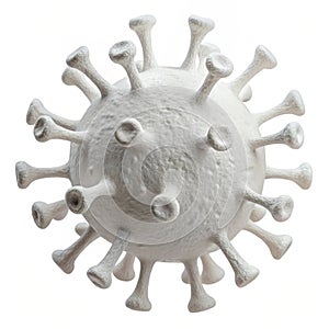 White 3D virus isolated on white background photo
