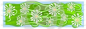 White Daisies Banner Pattern