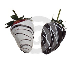 White and Dark chocolate covered Strawberries