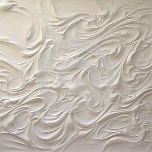 Cream Textured Painting With Swirl Patterns In Zbrush Style photo
