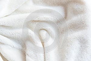 White delicate soft background of plush fabric