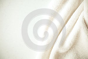 White delicate soft  background of plush fabric