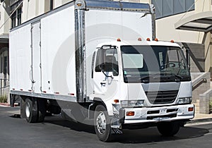 White delivery truck