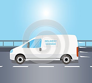 White delivery Van