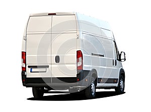 White delivery van, rear view