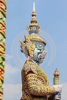 White Demon Guardian at Wat Phra Kaew