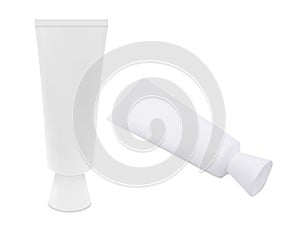 White dentifrice blank tube photo