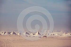 White desert in Egypt