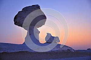 White desert in Egypt