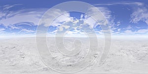 white desert 360 panorama hdri skybox, 3d rendering