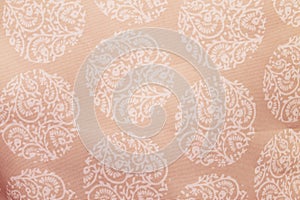 White Design on Pink Texture Background